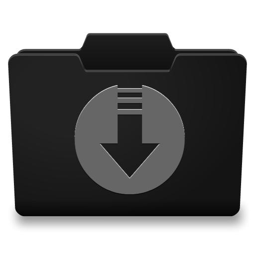 Black Grey Downloads Icon 512x512 png